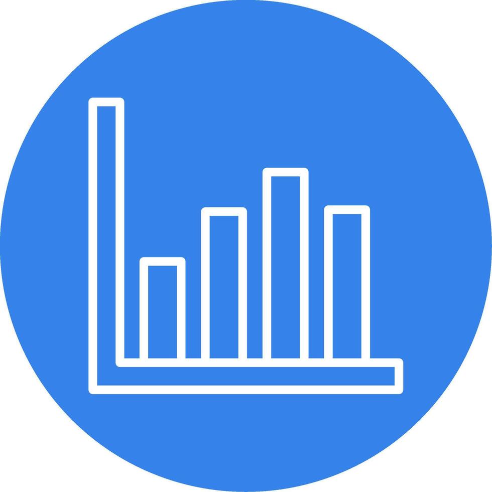 Bar Chart Colorful Icon vector