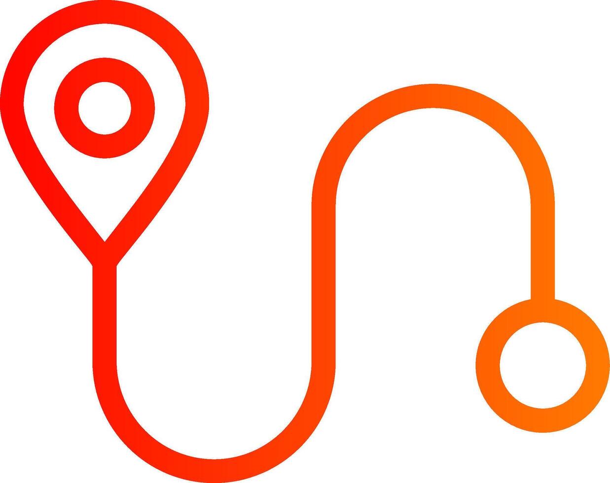 Route Colorful Icon vector