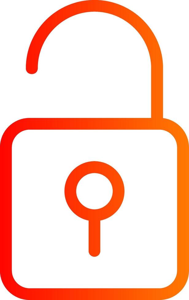 Open Lock Colorful Icon vector