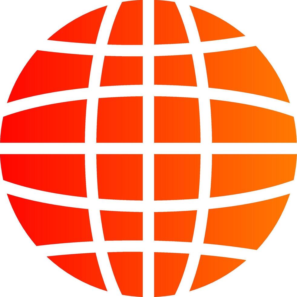 Earth Grid Colorful Icon vector
