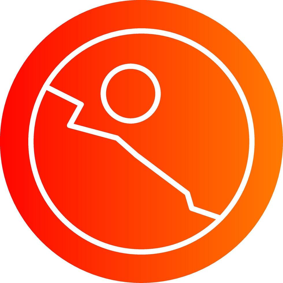 Falling Rocks Colorful Icon vector
