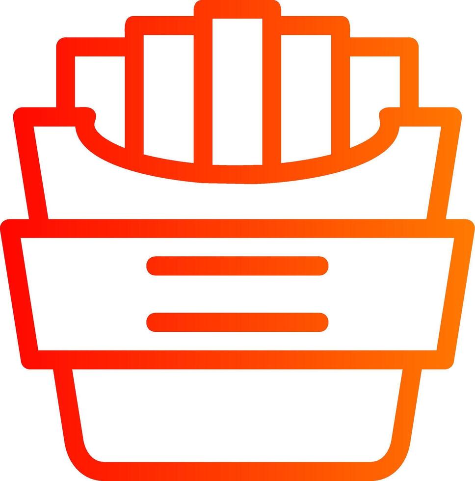 French Fries Colorful Icon vector