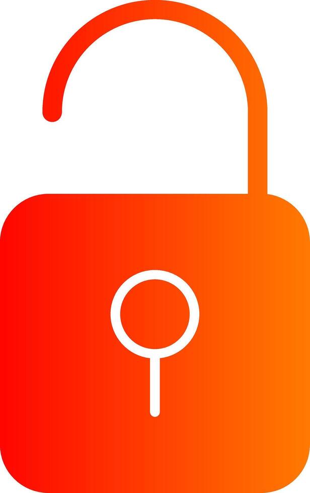 Open Lock Colorful Icon vector