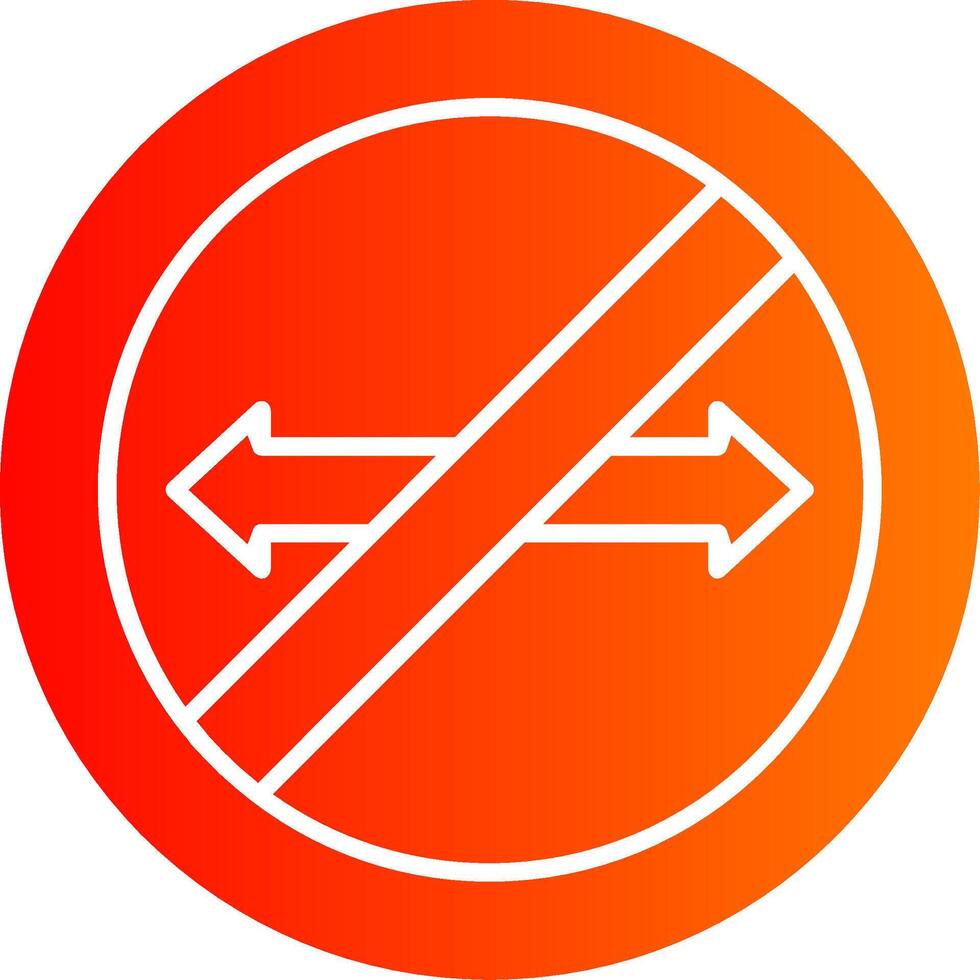 No Turn Colorful Icon vector