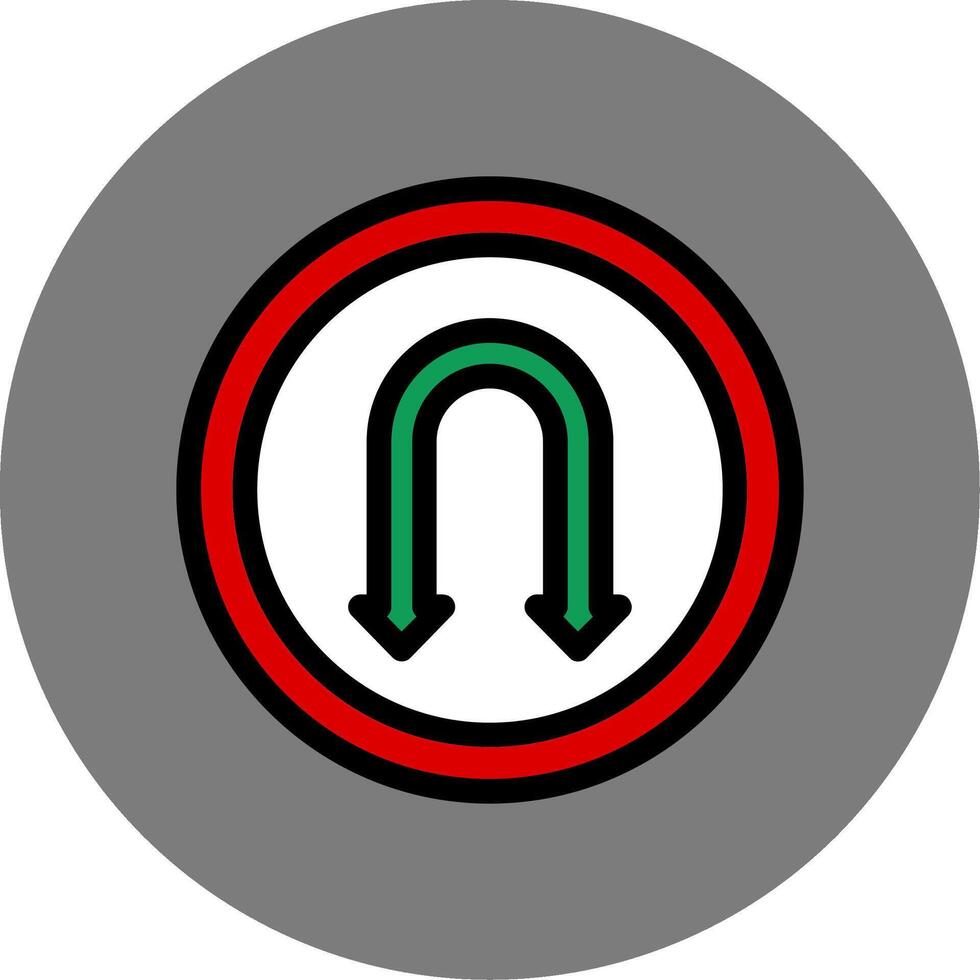 Double Curve Colorful Icon vector