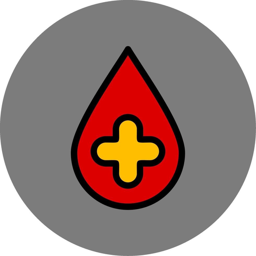 Blood Drop Colorful Icon vector