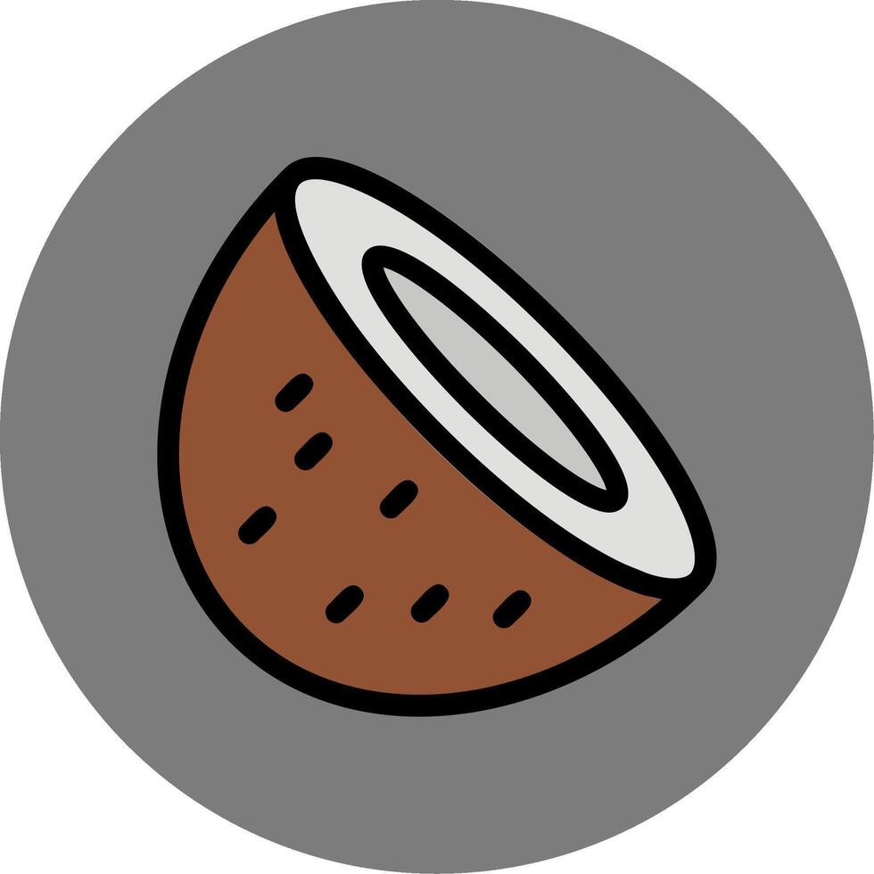 Coconut Colorful Icon vector