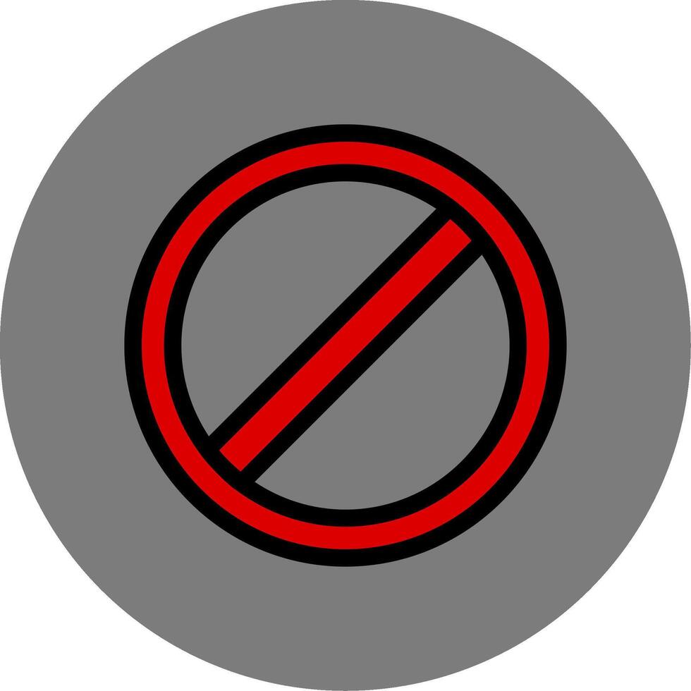 Forbidden Colorful Icon vector