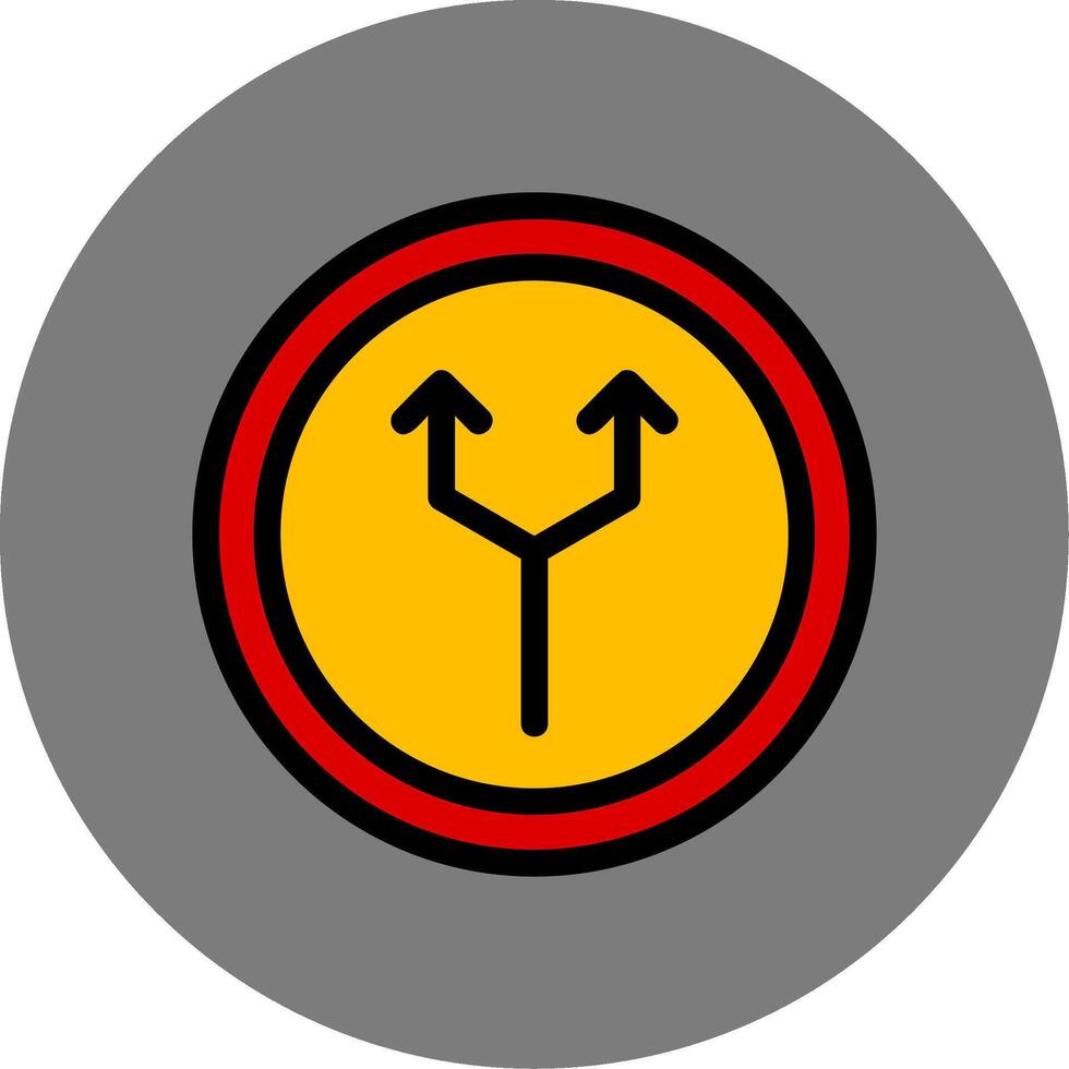 Junction Colorful Icon vector