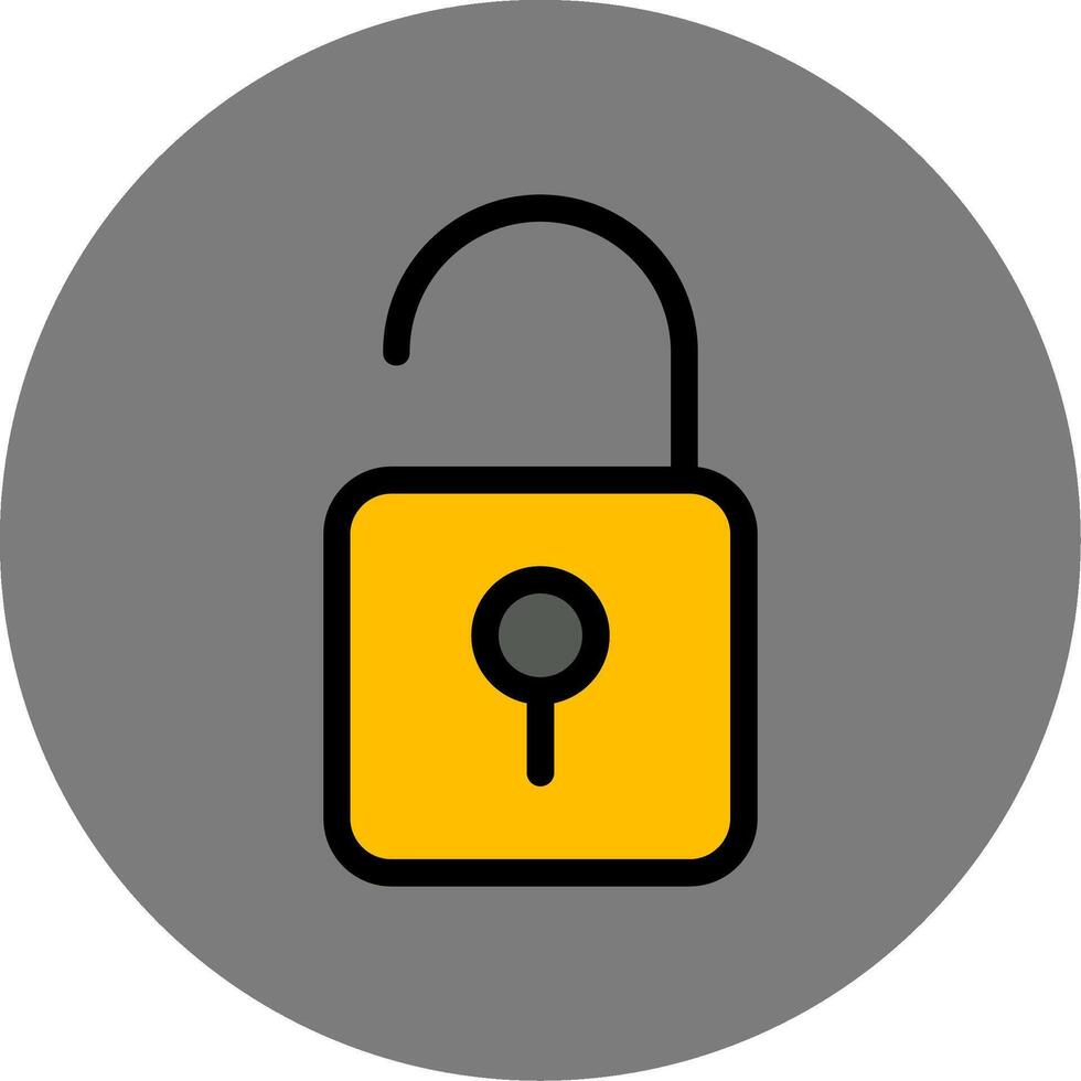 Open Lock Colorful Icon vector