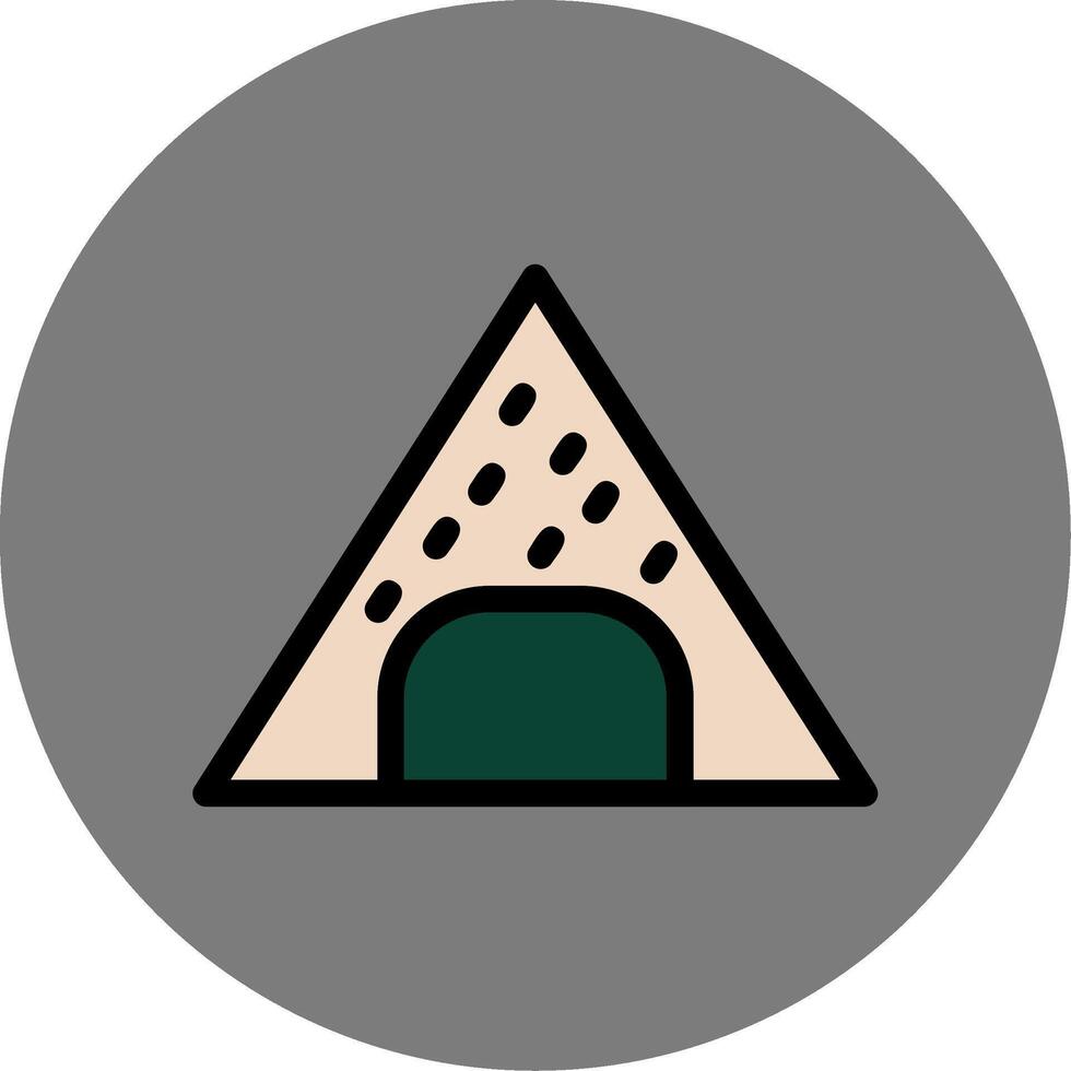 Onigiri Colorful Icon vector