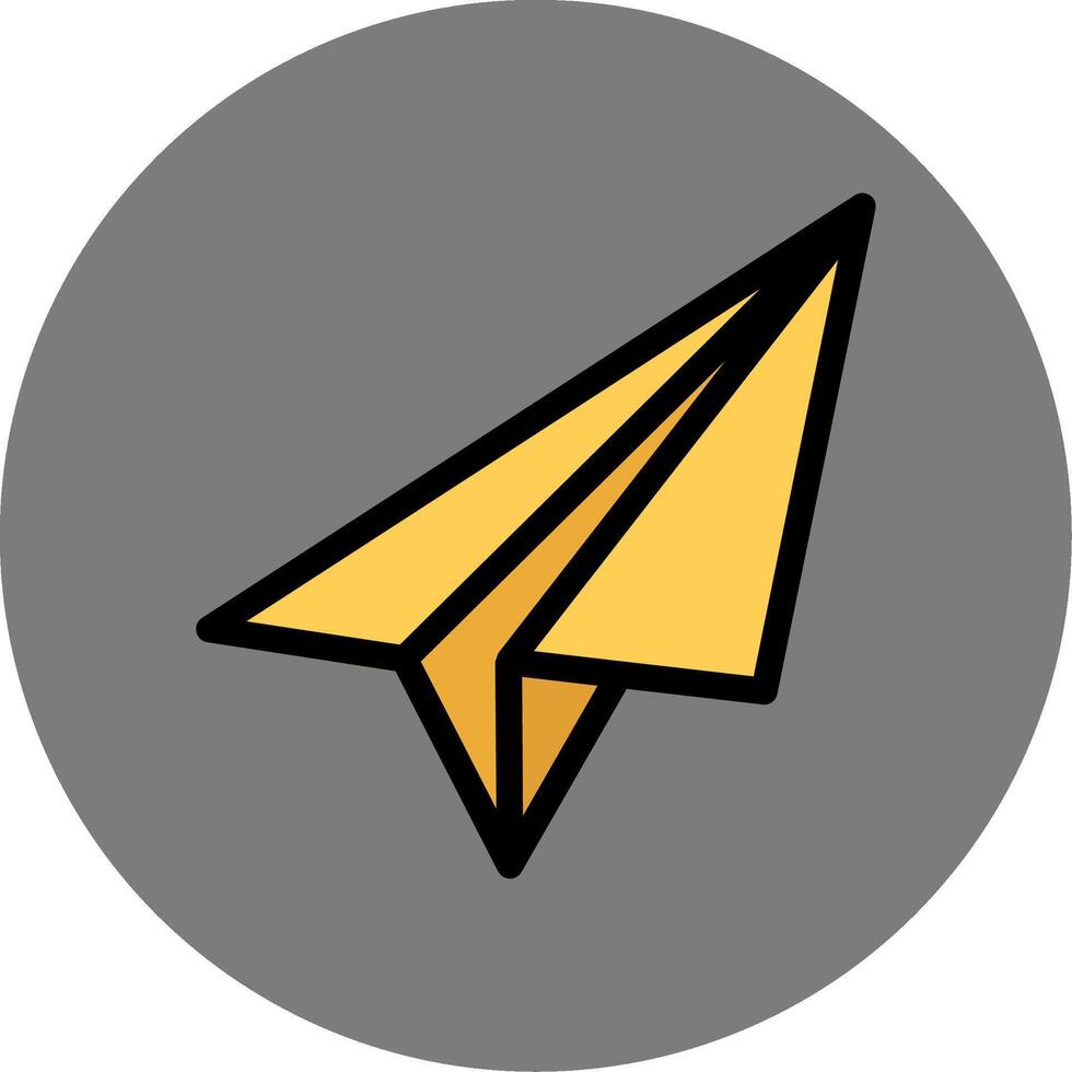 Paper Plane Colorful Icon vector