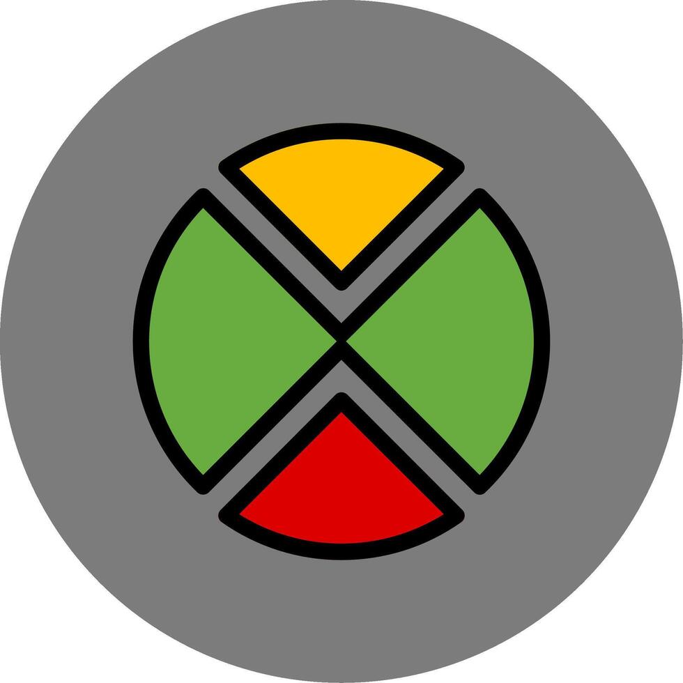 Pie Chart Colorful Icon vector