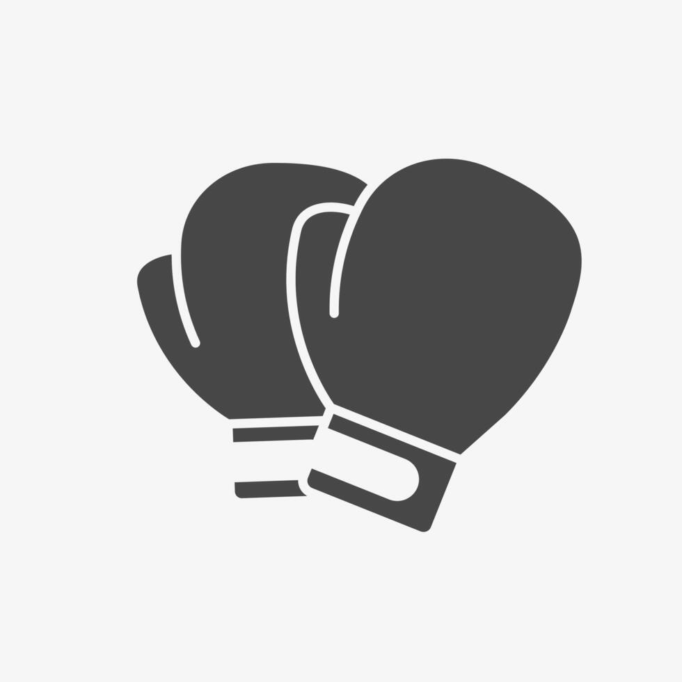 Black Boxing Gloves. Icon illustratio vector