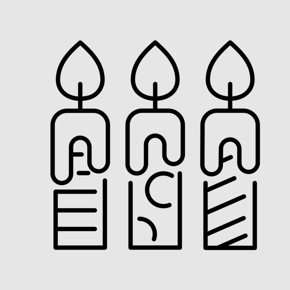 Candles Birthday Icon vector
