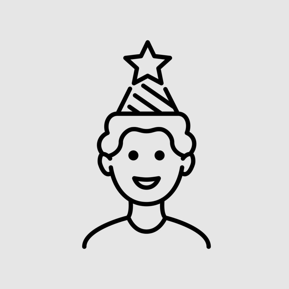 Party Boy Birthday Icon vector
