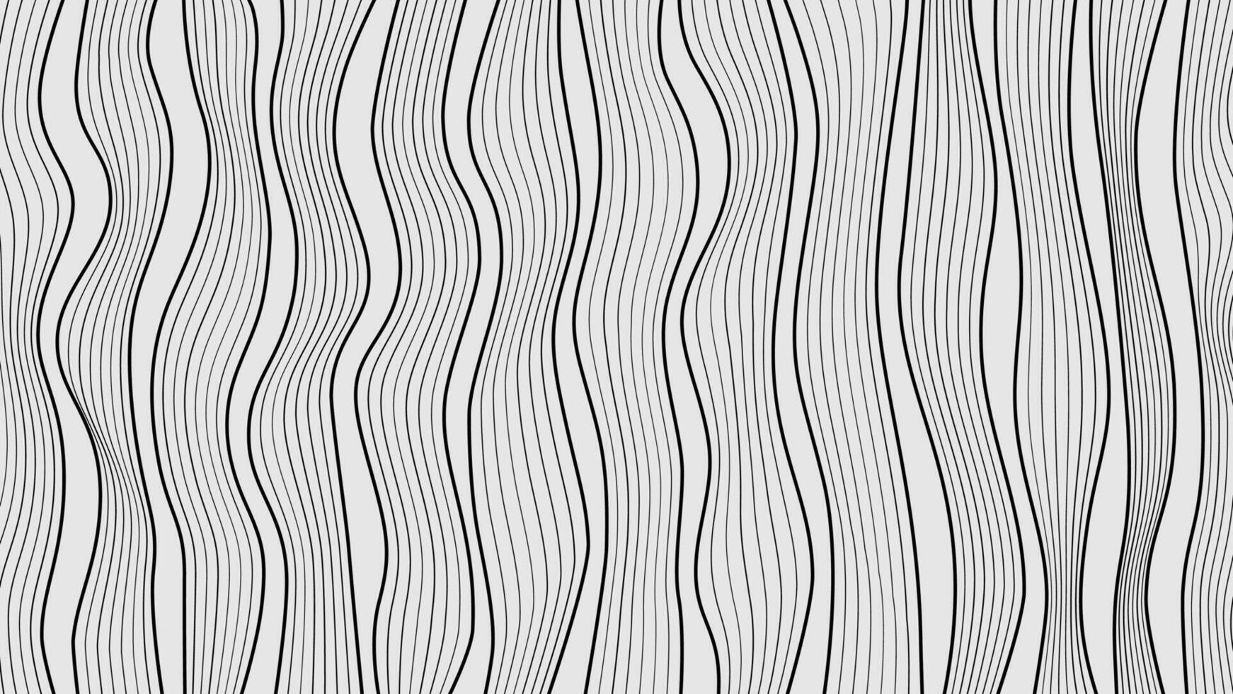 Black and White Striped Wave Pattern. Modern Abstract Background vector