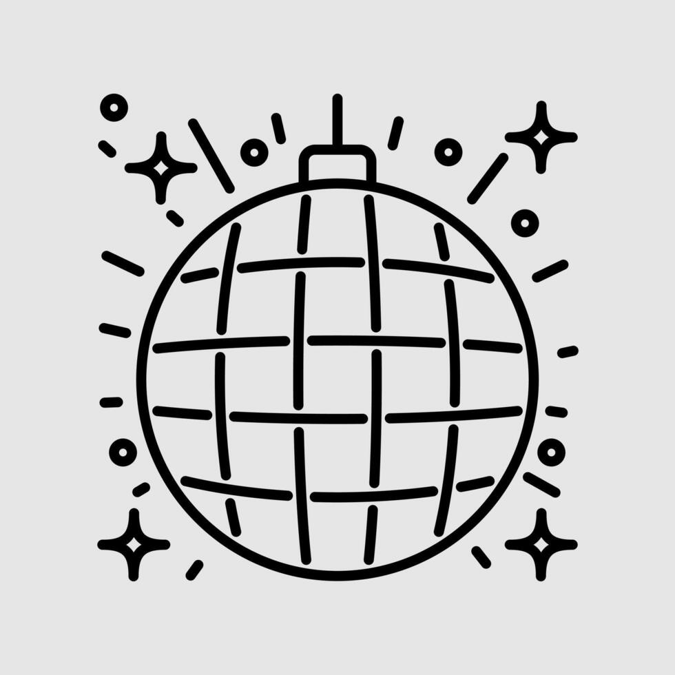 Disco Ball Party Birthday Icon vector