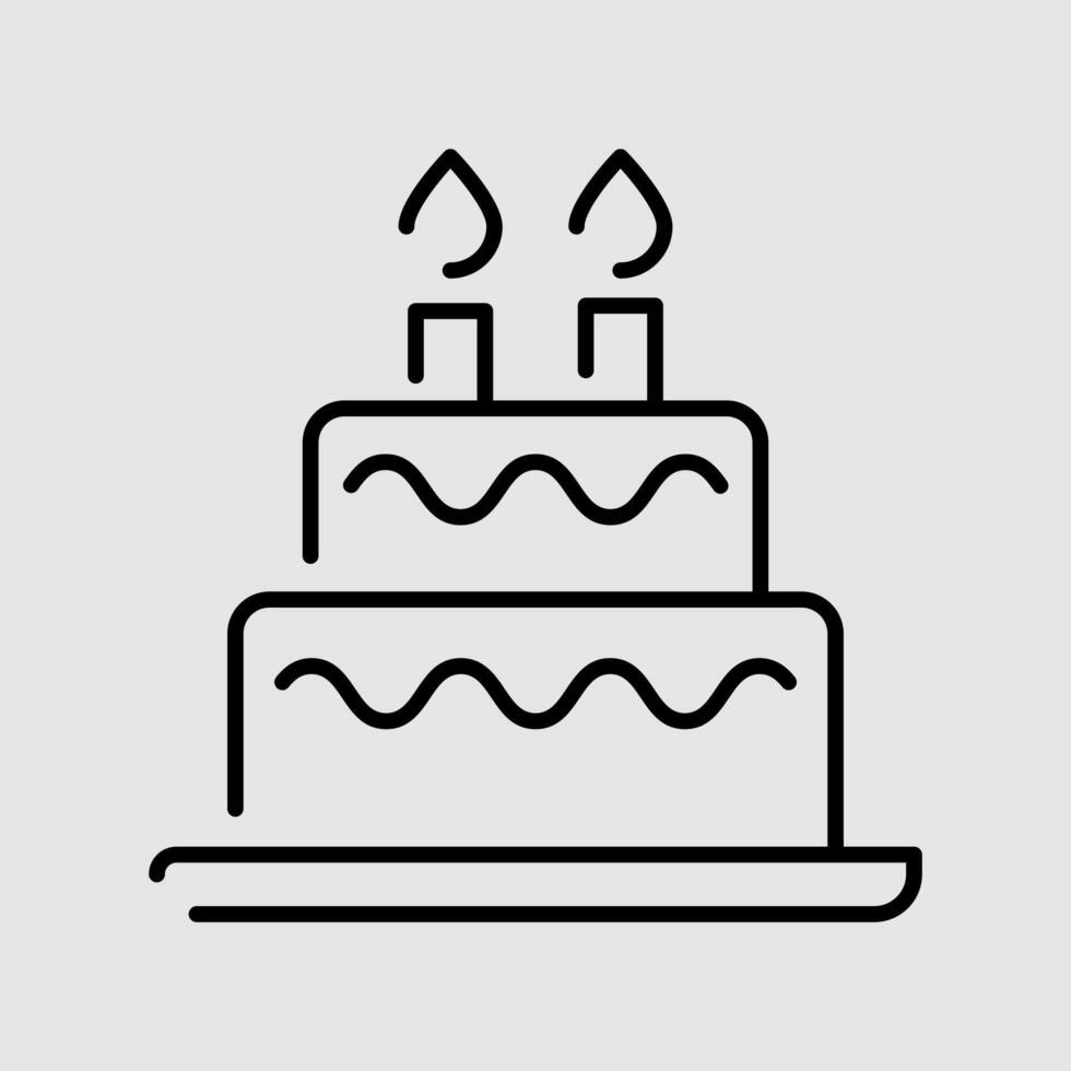 Cake Birthday Icon vector