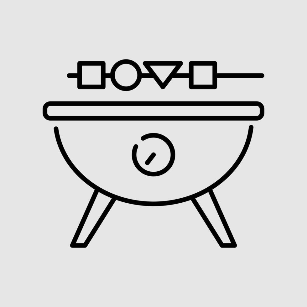 Barbeque Cooking Tool Birthday Icon vector