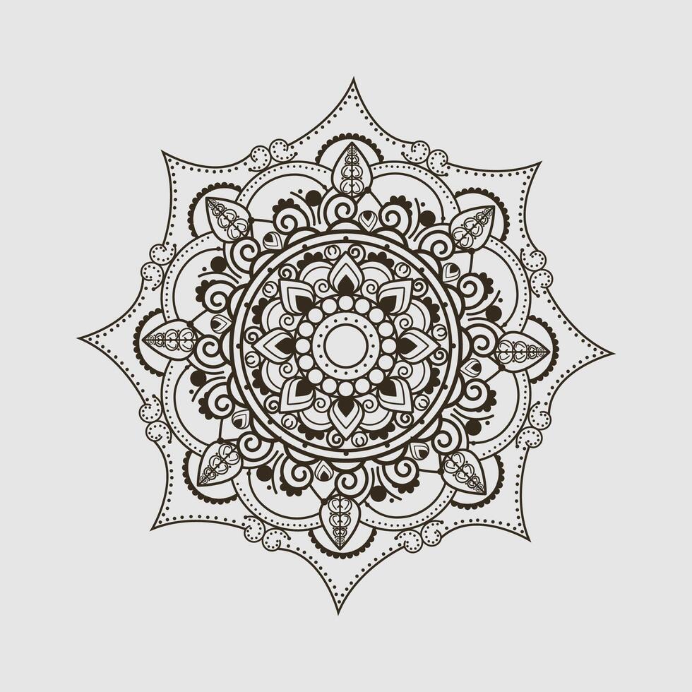 Modern mandala design template vector