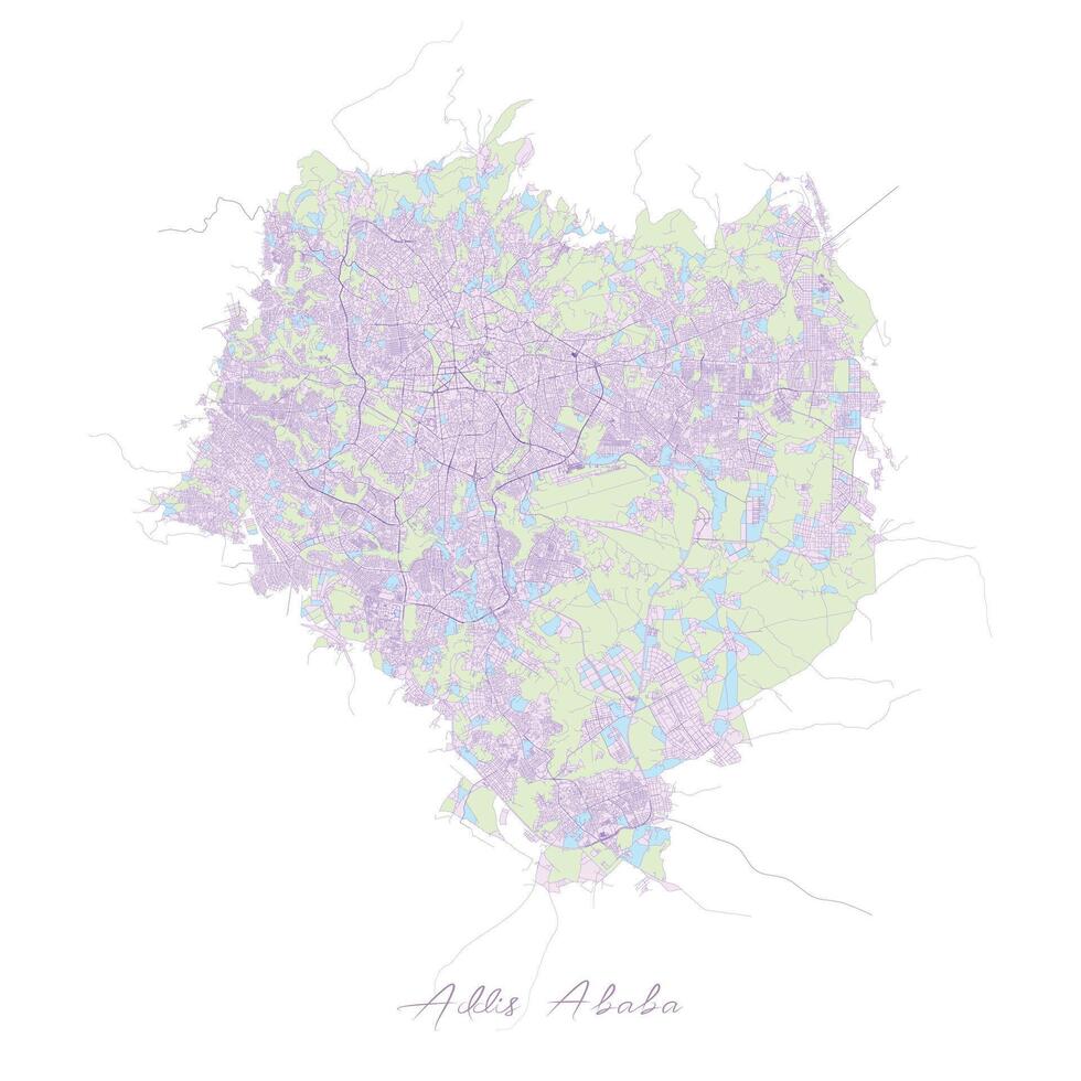 Addis Ababa Ethiopia,Urban detail Streets Roads Map , element template image for marketing ,product ,wall art and poster prints. vector