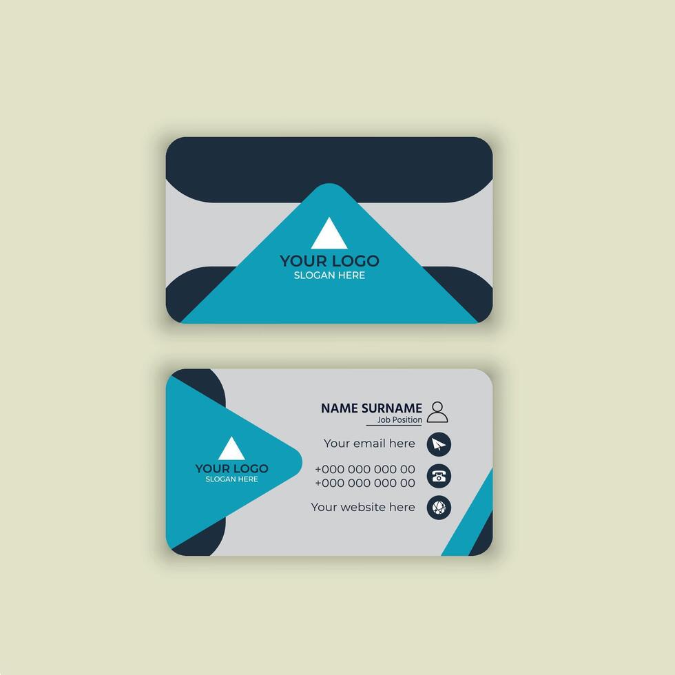 Professional and Minimalist Business Card Design vector