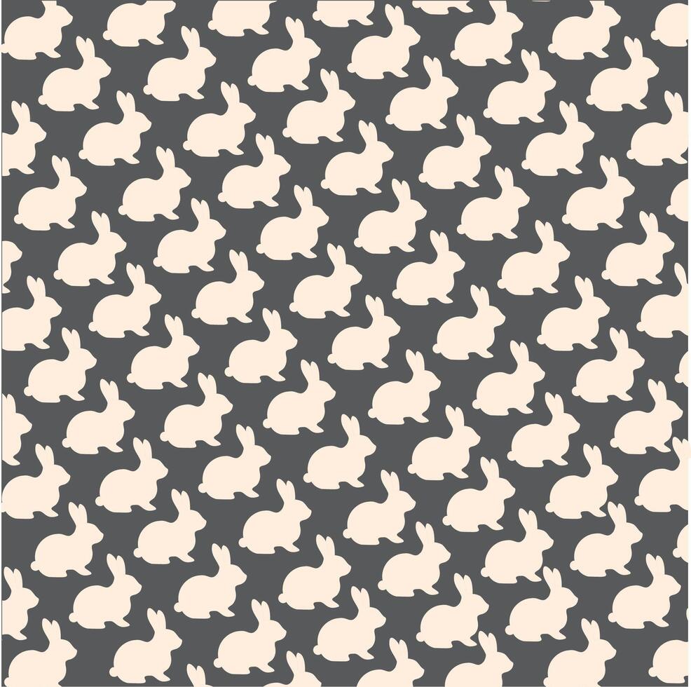 A pattern with rabbits on it vector
