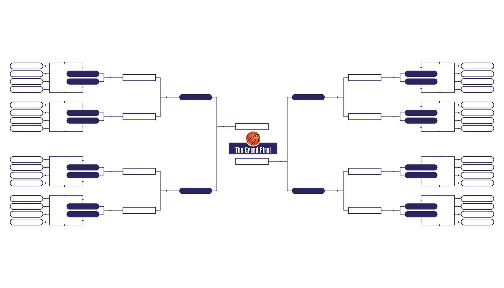 Tournament Chart for Groups and Teams - Playoff bracket vector