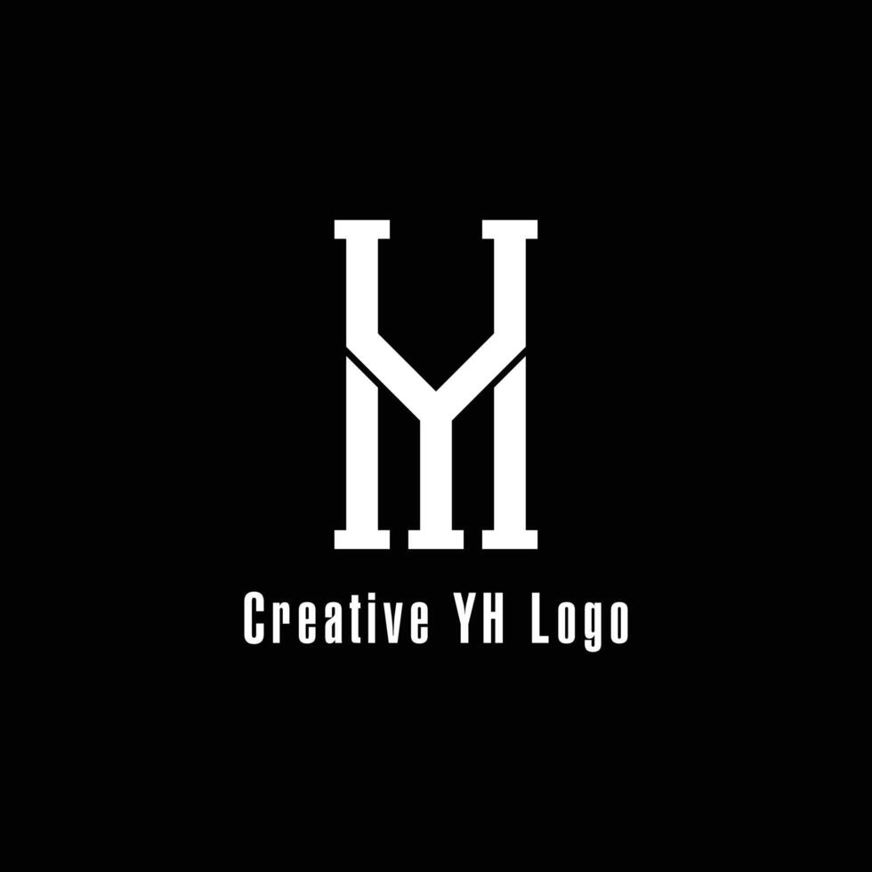Abstract letter YH, HY logo , Creative style alphabet symbol. YH, HY monogram logo vector