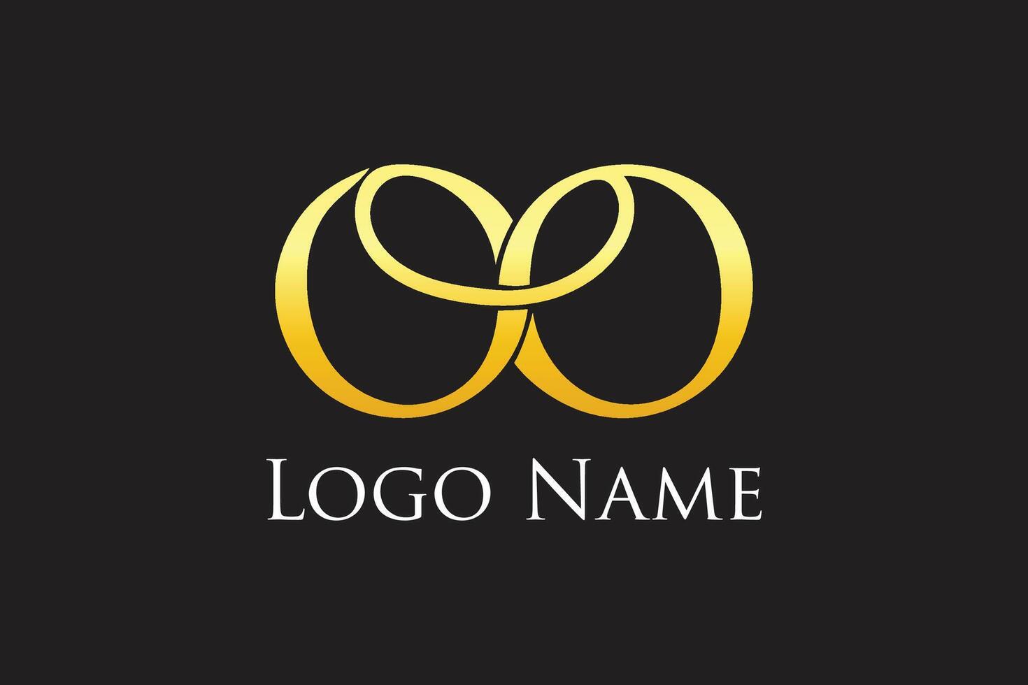 OO Modern logo design template vector