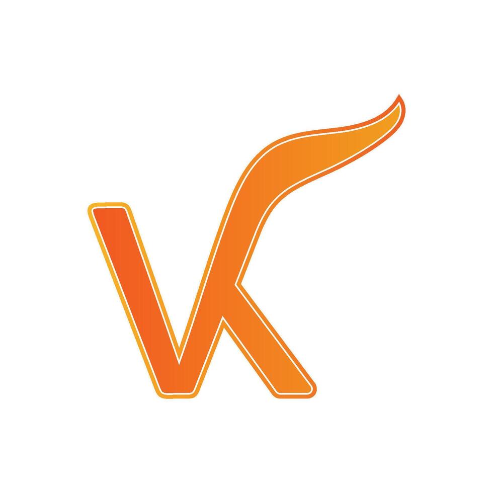 vk logo design template vector
