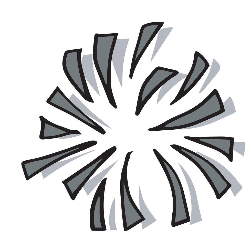 Star burst hand drawn icon, doodle sketch of star burst vector