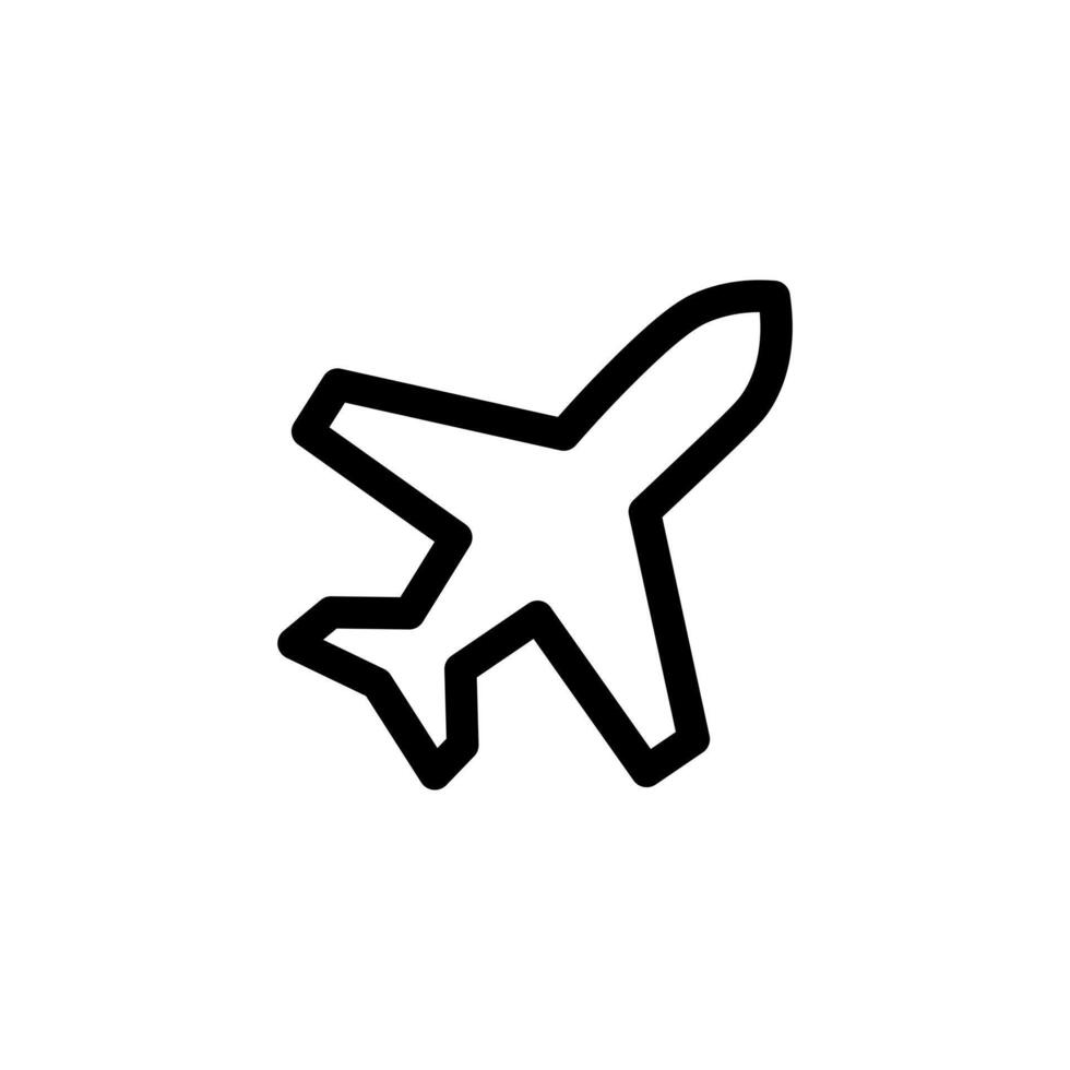 Airplane icon, simple design vector