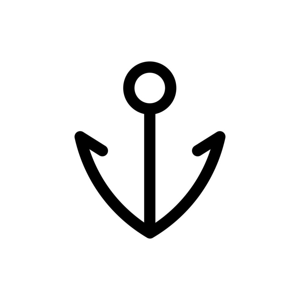 Ship anchor icon vector