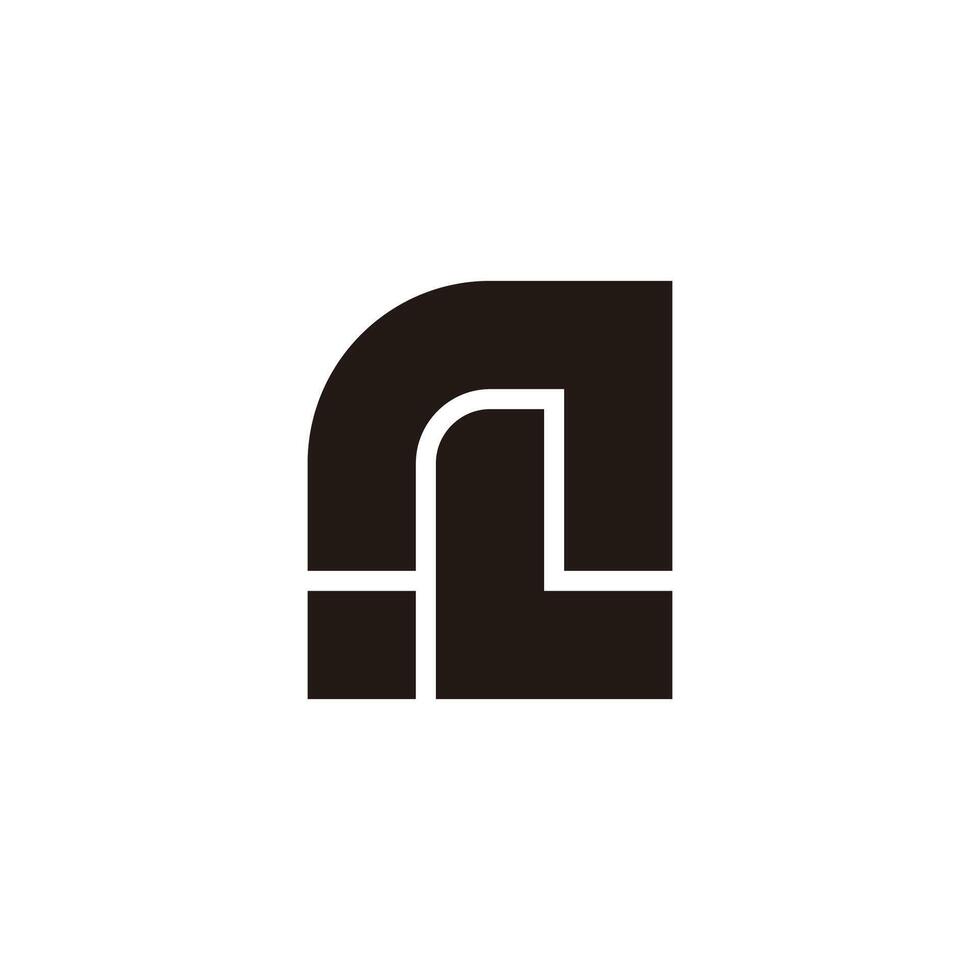 letters nil simple geometric monogram logo vector
