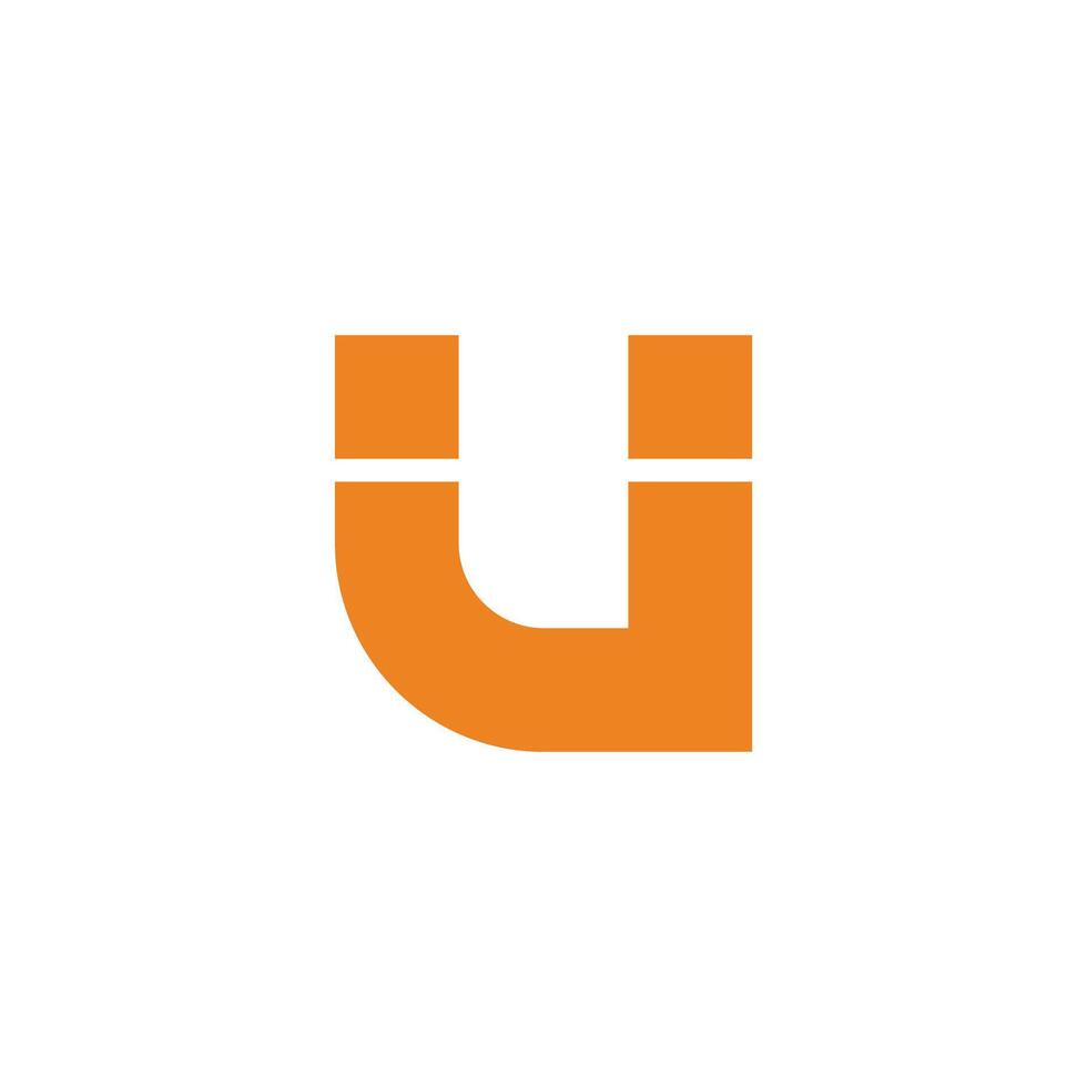 letter iu simple fun happy concept logo vector