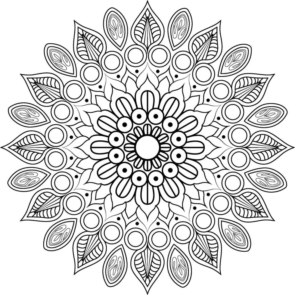 Outline Mandala abstract mandala pattern. vector