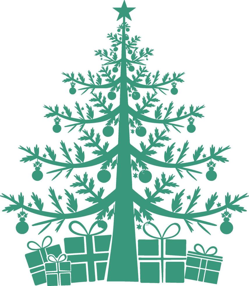 Christmas tree illustration vector