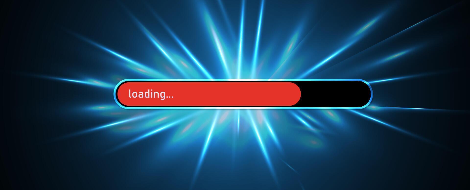 a red button with the word 'loading' on it vector