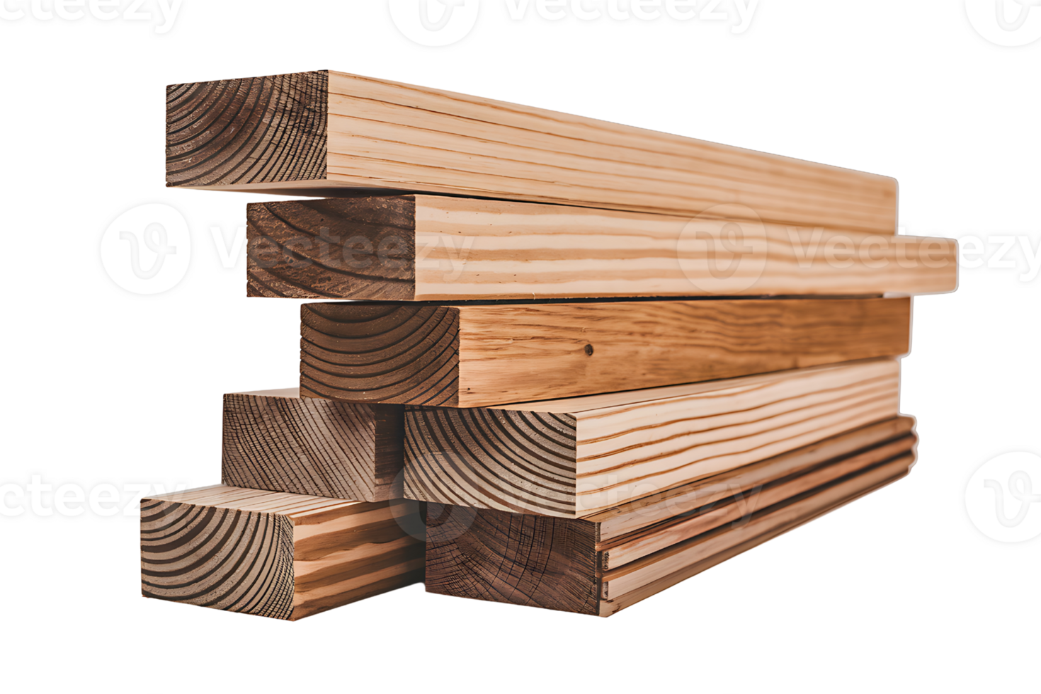 stack of wooden planks on transparent background png