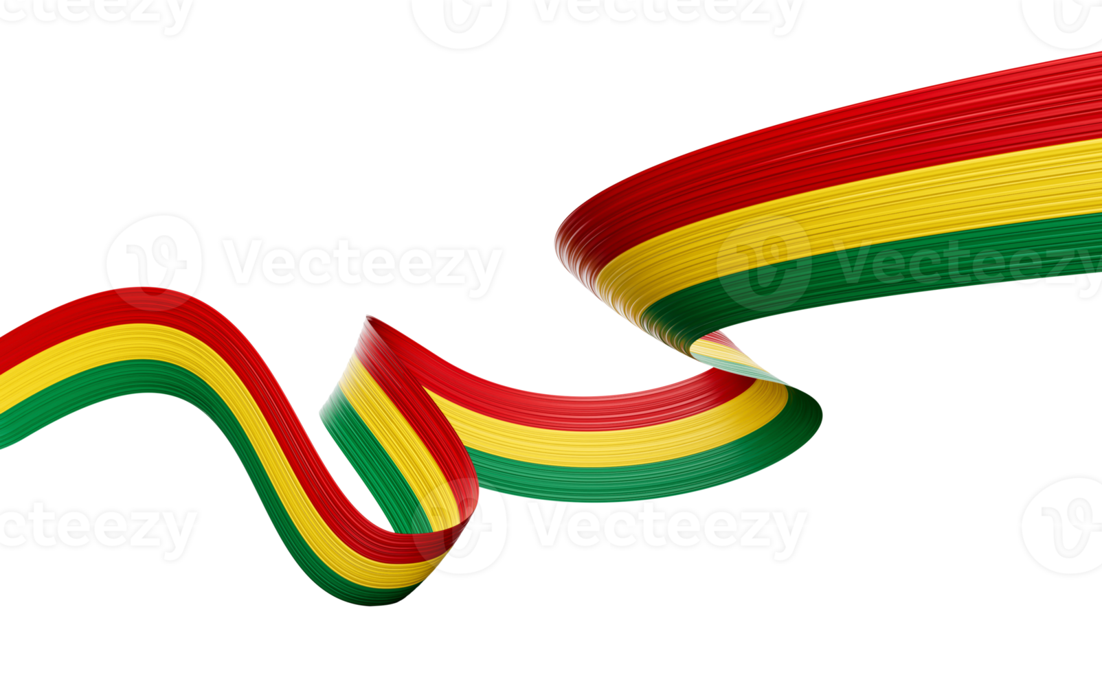 3d Flag Of Guinea 3d Shiny Waving Guinea Ribbon Flag 3d Illustration png