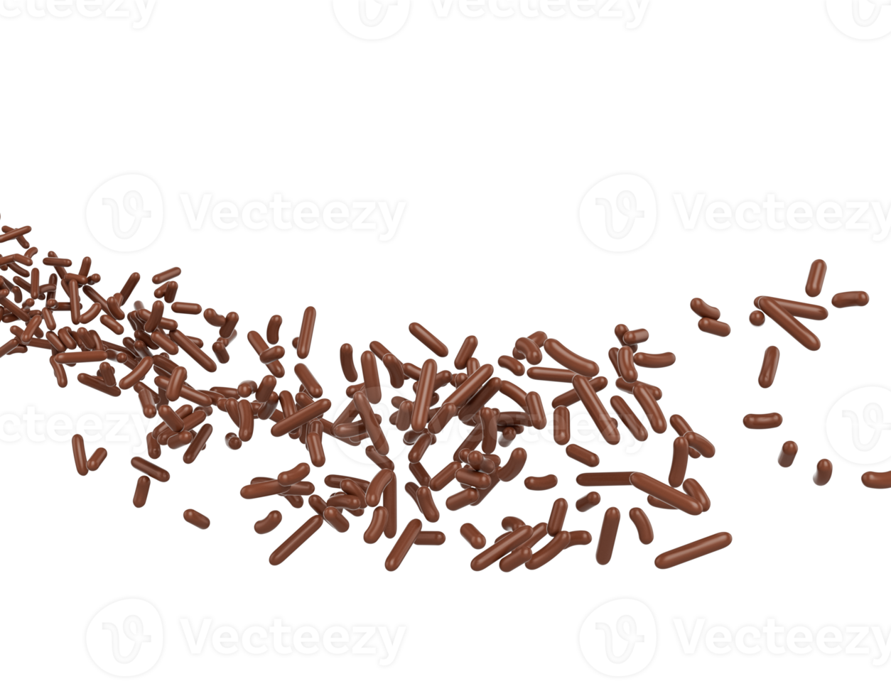Chocolate Sprinkles For Cakes Or Meises Coming In The Air 3D Illustration png