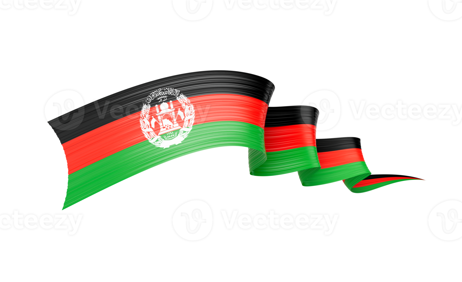 3d Flag Of Afghanistan 3d Wavy Shiny Afghanistan Ribbon 3d Illustration png