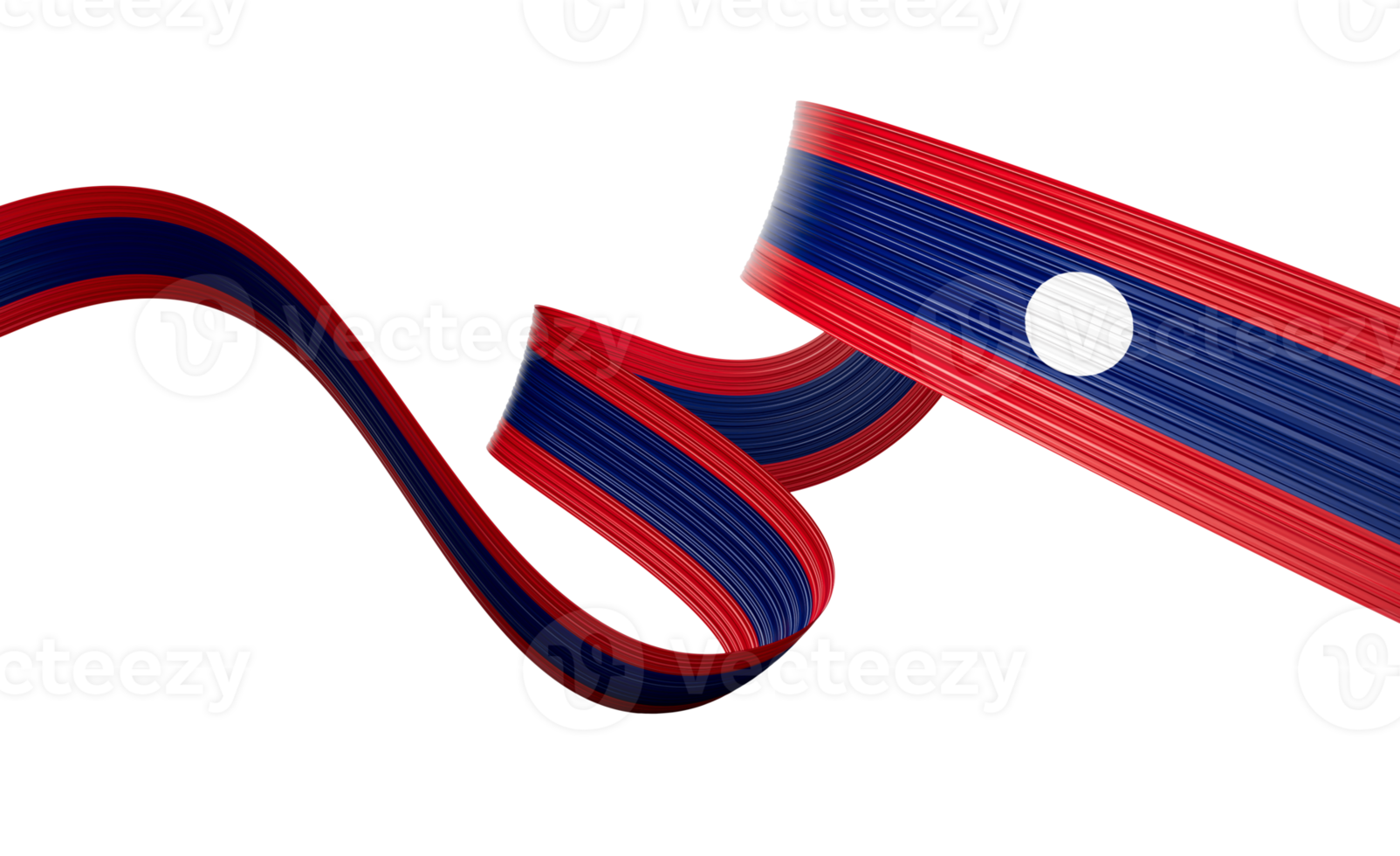 3d Flag Of Laos 3d Shiny Waving Laos Ribbon Flag 3d Illustration png