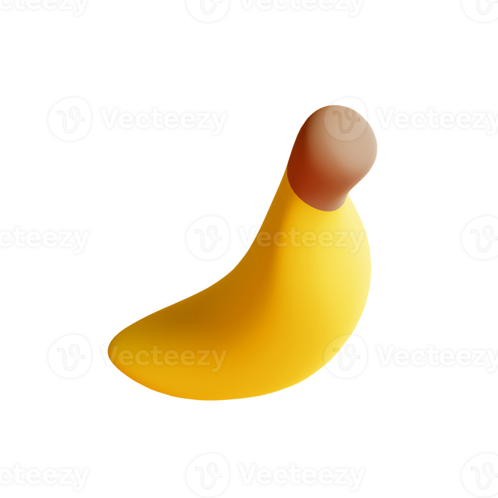 3D Banana Model Fresh and Realistic png