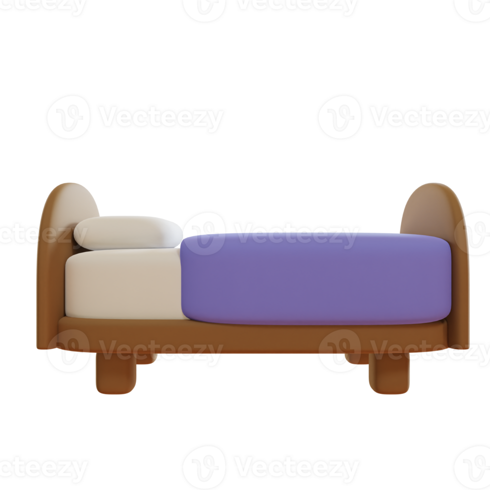 3D Bed Design Modern and Comfortable png
