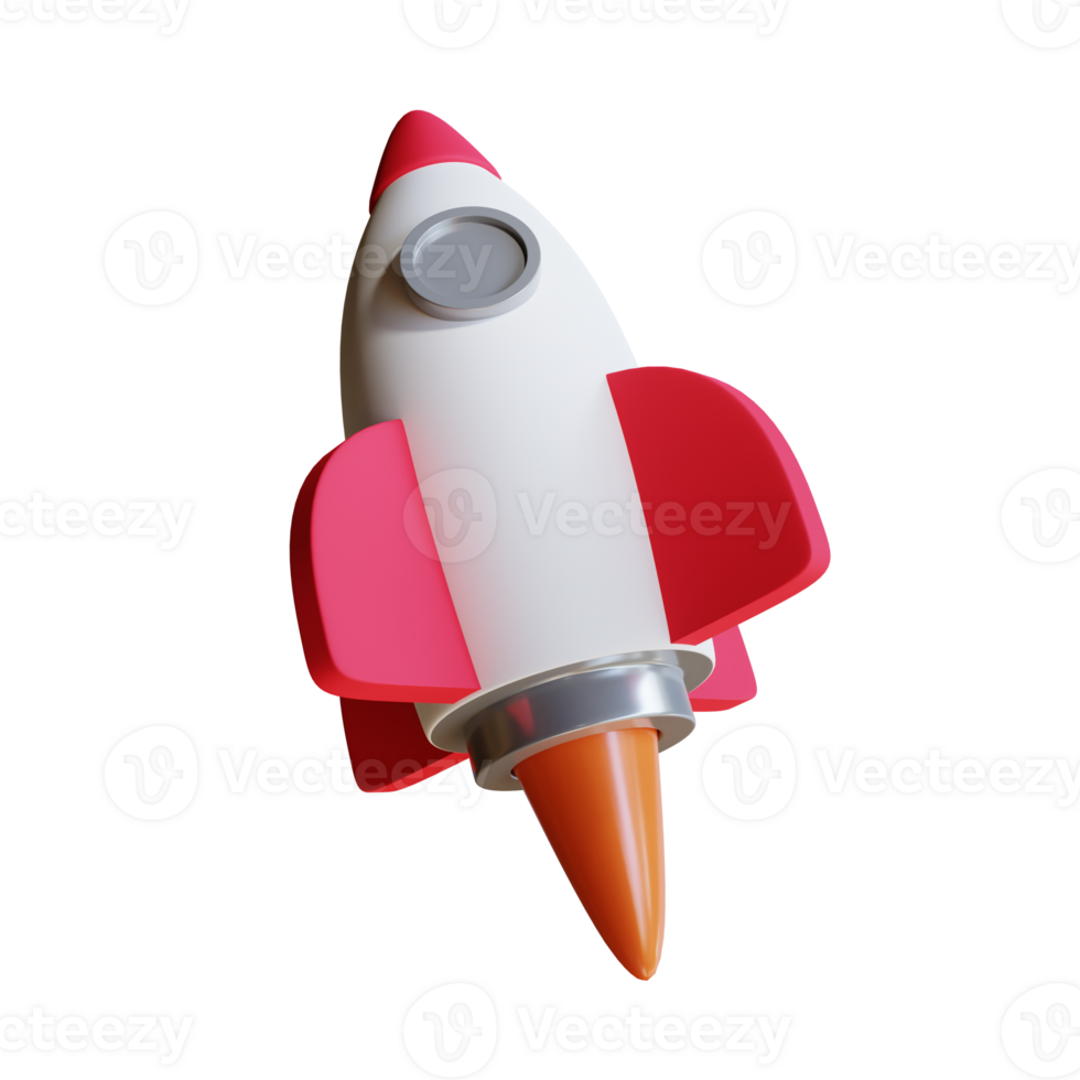 Dynamic 3D Rocket Launch Design png