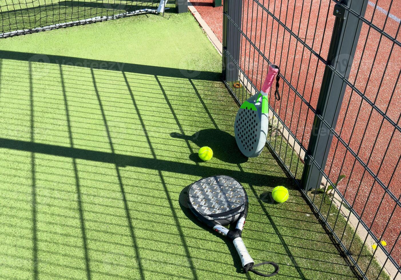 Paddle tennis racket and ball photo