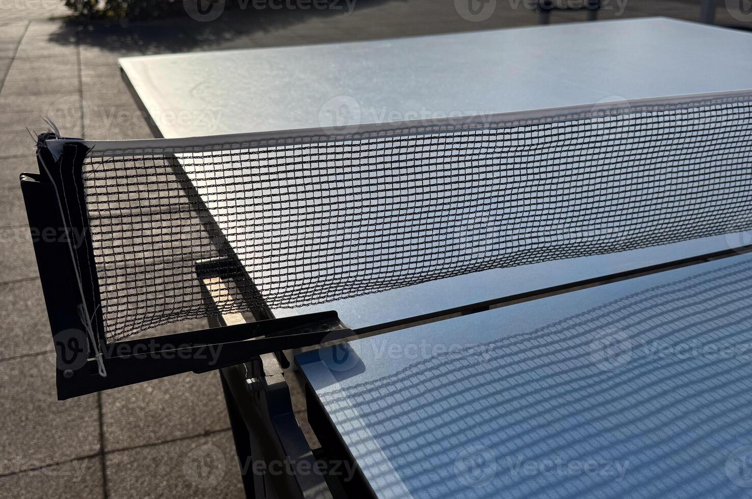 ping-pong table with a net photo